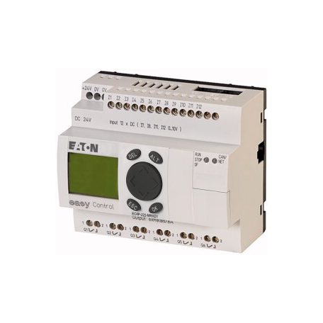 Eaton 106401 EC4P-222-MRXD1 EASY EC4P, Ethernet, kijelzős 24VDC,12DI(4AI)/6RO