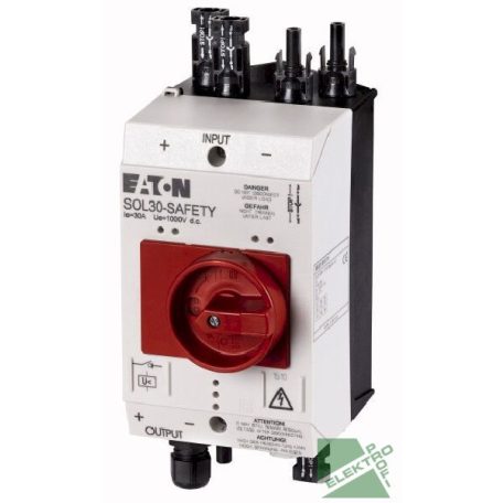 Eaton 144123 SOL30-SAFETY/2MV-U(230V50HZ) PV tűzvédelmi DC szakaszolókapcsoló 30A,2xM12/1xM16