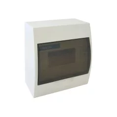   Tracon EDFK-8/1 Elosztódoboz falon kívüli füstszínű ajtó 1 sor/8 modul