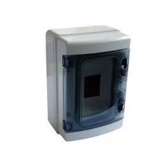   Tracon EDFKIP65-4/1 Elosztódoboz falon kívüli átlátszó ajtó 1 sor/4 modul