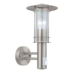   Eglo 30185 Kültéri fali lámpa E27 1x60W szenzoros nemesacél Lisio