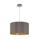 Eglo 31603 textil függeszték lámpatest  E27 3x60W MASERLO 530mm cappucino