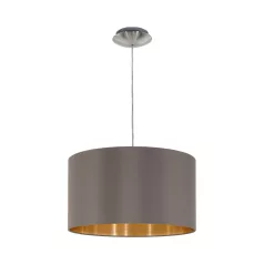   Eglo 31603 textil függeszték lámpatest  E27 3x60W MASERLO 530mm cappucino