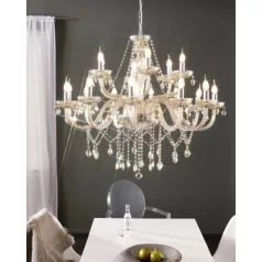 Eglo 39095 Üvegcsillár E14 18x40W konyak BASILANO