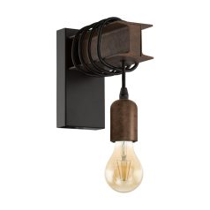 Eglo 43152 LEDfali lámpa E27 1x10W fekete/barna Townshend4