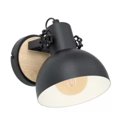 Eglo 44057 LUBENHAM fali lámpa 1xE27 max 28W fekete fa