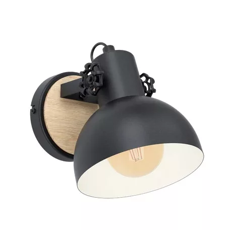 Eglo 44057 LUBENHAM fali lámpa 1xE27 max 28W fekete fa