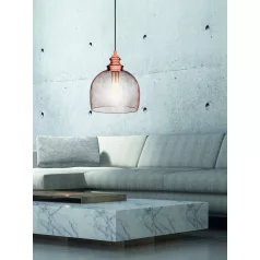   Eglo 49738 függeszték lámpatest E27 60W vörösréz Straiton
