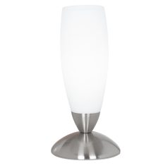 Eglo 82305 Asztali lámpa 1x40W E14 matt nikkel/fehér Slim