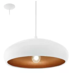 Eglo 94606 függeszték lámpatest 60W fehér/réz E27, 40cm MOGANOL @