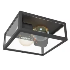   Eglo 94832 Kültéri fali/mennyezeti lámpa E27 2x60W fekete/üveg Alamonte