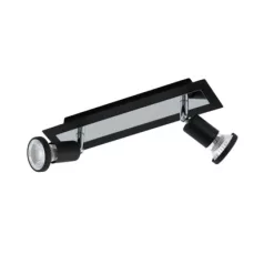   Eglo 94964 LED fali/mennyezeti lámpa GU10 2x5W fekete/króm Sarria