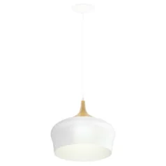   Eglo 95383 függeszték lámpatest E27 1x60W krém szín/tölgy Obregon