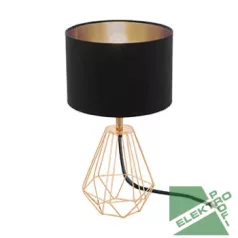   Eglo 95787 Asztali lámpa E14 1x60W vörösréz/fekete Carlton2