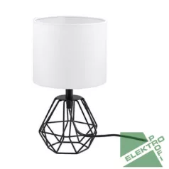 Eglo 95789 Asztali lámpa E14 1x60W fekete/fehér Carlton2