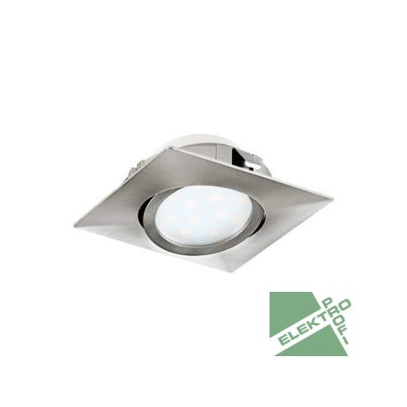 Eglo 95843 LED beépíthető lámpa 6W 8,4cm szögletes matt nikkel Pineda