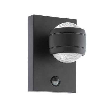 Eglo 96021 LED kültéri fali lámpa 2x3,7W szenzoros fekete Sesimba