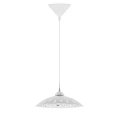   Eglo 96073 függeszték lámpatest E27 1x60W fehér/kristály Vetro