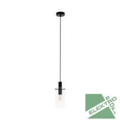   Eglo 97366 függeszték lámpatest E27 1x60W fekete/átlátszó Montefino