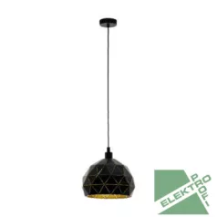   Eglo 97841 függeszték lámpatest E27 1x60W 40cm fekete/arany Roccaforte