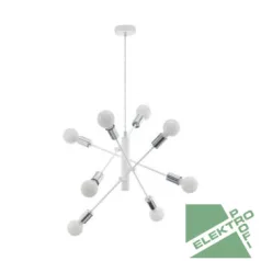   Eglo 98017 függeszték lámpatest E27 8x60W fehér/króm Gradoli