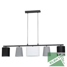  Eglo 98588 függeszték lámpatest E14 5x25W fekete/szürke/fehér Almeida1