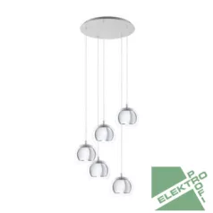 Eglo 98596 függeszték lámpatest E27 5x28W króm Rocamar1