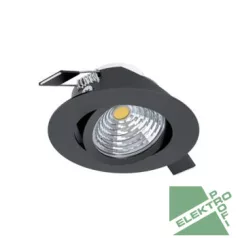   Eglo 98609 LED beépíthető lámpa 6W 2700K 8,8cm áll fekete SALICETO