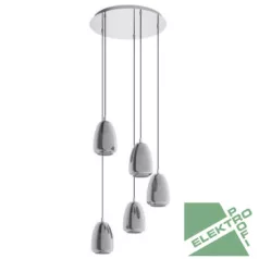 Eglo 98617 függeszték lámpatest E27 5x40W króm Alobrase