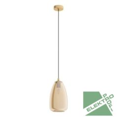   Eglo 98648 függeszték lámpatest E27 1x40W 20cm csiszolt réz/borostyán Alobrase