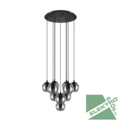   Eglo 98654 függeszték lámpatest E27 10x40W fekete Ariscani