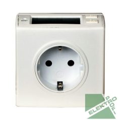   GAO 0786H Dugalj 2P+F fogyasztásmérővel fehér, 3 információ kijelzése (kWh,W,Time)