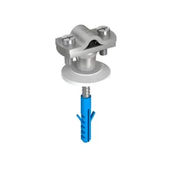   J.Pröpster 110171 Vezetéktartó +csavar+tipli, 8-10mm StFz/V2A