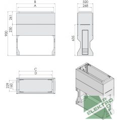 ETI 001601610 KVR-P 00 földbe helyezhető lábazat
