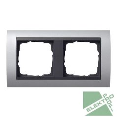 GIRA 21206 Event keret 2-es antratic/alumínium