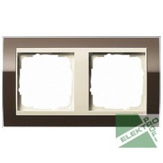 GIRA 212761 Event Klar keret 2-es krém/világosbarna