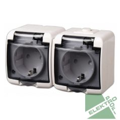 DÜWI 22121 AQUASTAR csatlakozó aljzat 2 hely GAO 2212