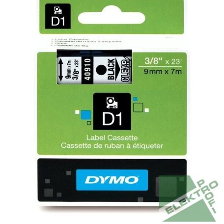 DYMO 40910 D1 kazetta 9mmx7m fekete