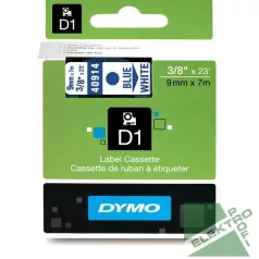 DYMO 40914 D1 kazetta kék/fehér 9mmx7m