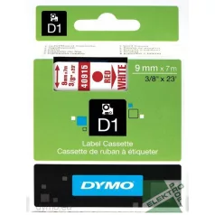 DYMO 40915 S0720700 D1 kazetta, piros/fehér 9mm x7m