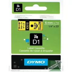 DYMO 43618 S0720790 D1 kazetta fekete/sárga 6mmx7m