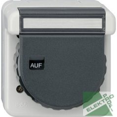   GIRA 44031 vízmentes falon kívüli dugalj komplett szürke IP 66