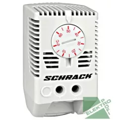 SCHRACK IUK08565 Termosztát szekrényfűtéshez, 0-60°C, 1ny, 10A, piros