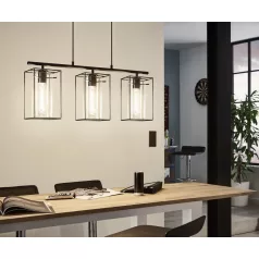 Eglo 49496 függeszték lámpatest E27 3x60W LONCINO @