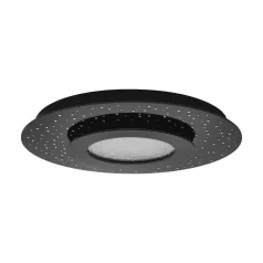   Eglo 33711 LED mennyezeti lámpa 24W 3000K 50cm fekete/kristály Azurekka