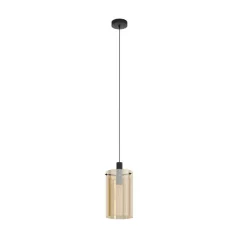 Eglo 39537 függeszték E271x40W fekete/borostyán Polverara