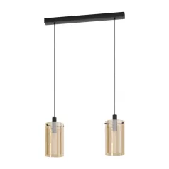 Eglo 39538 függeszték E272x40W fekete/borostyán Polverara