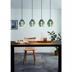Eglo 39566 függeszték E27 4x60W átlátszófekete Estanys