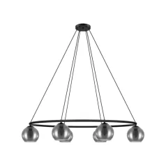   Eglo 39578 függeszték E14 6x25W fekete/átlátszó fekete Daguella