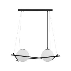 Eglo 39592 függeszték E27 2x25W fekete/opál Salvezinas